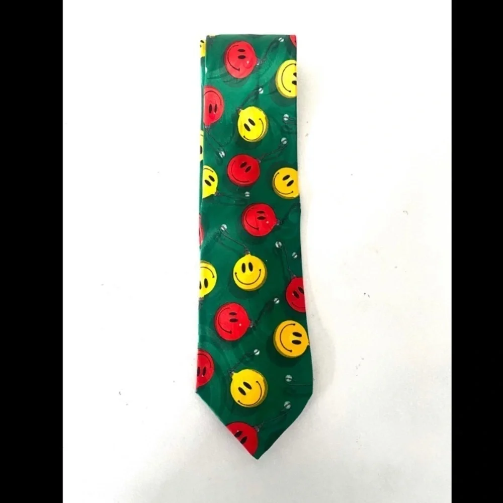 HONORS smiley ornament men’s holiday necktie
